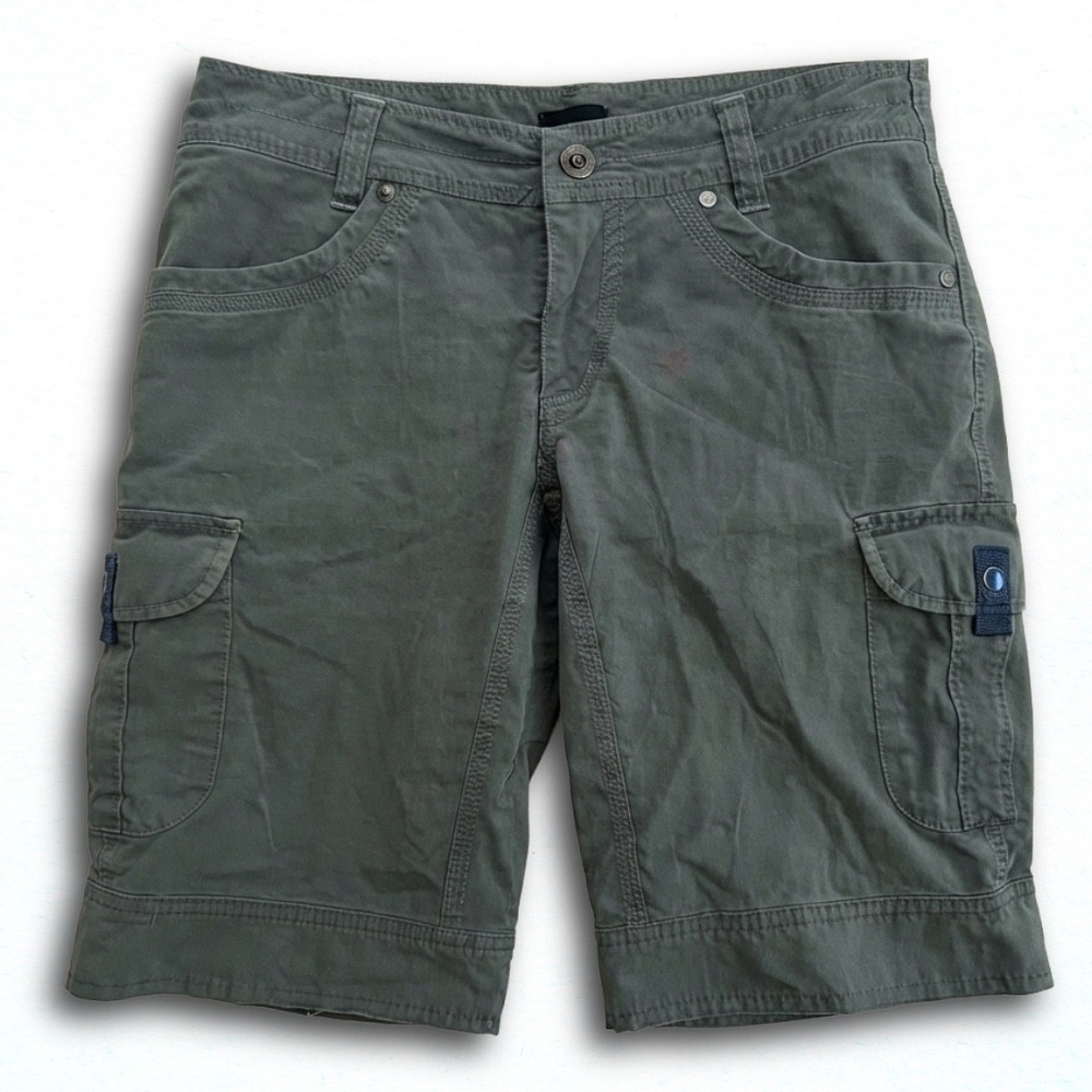 Kuhl Womens Cargo Shorts Size 4 Gray Green Hiking Outdoor Mountain Casual